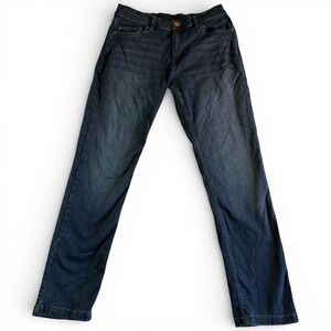 Mugsy Fultons Jeans Mens 34x32 (32x30) Blue Denim Stretch Relaxed Fit Straight‎